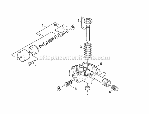Valve Diagram and Parts List for 2200H (26A-024-100, 2200H) (2001) Cub Cadet Engine